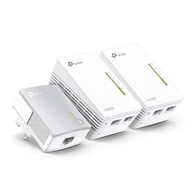 TP-LINK TL-WPA4220T KIT 300Mbps AV600 Wireless N Powerline Adapter Triple Kit